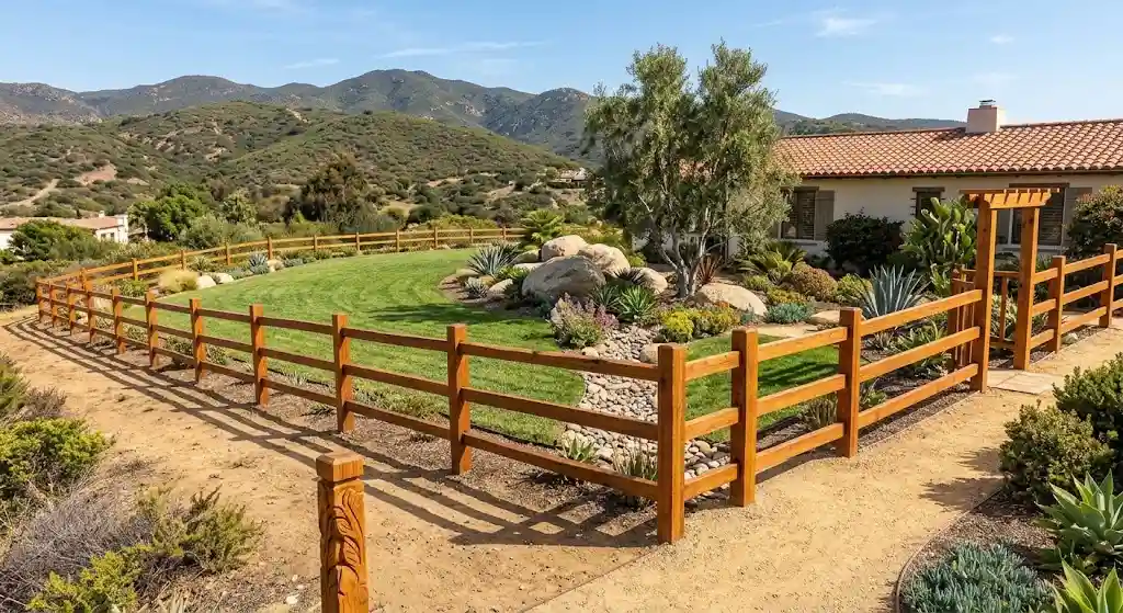 Eco-friendly wood fence staining for a San Diego home